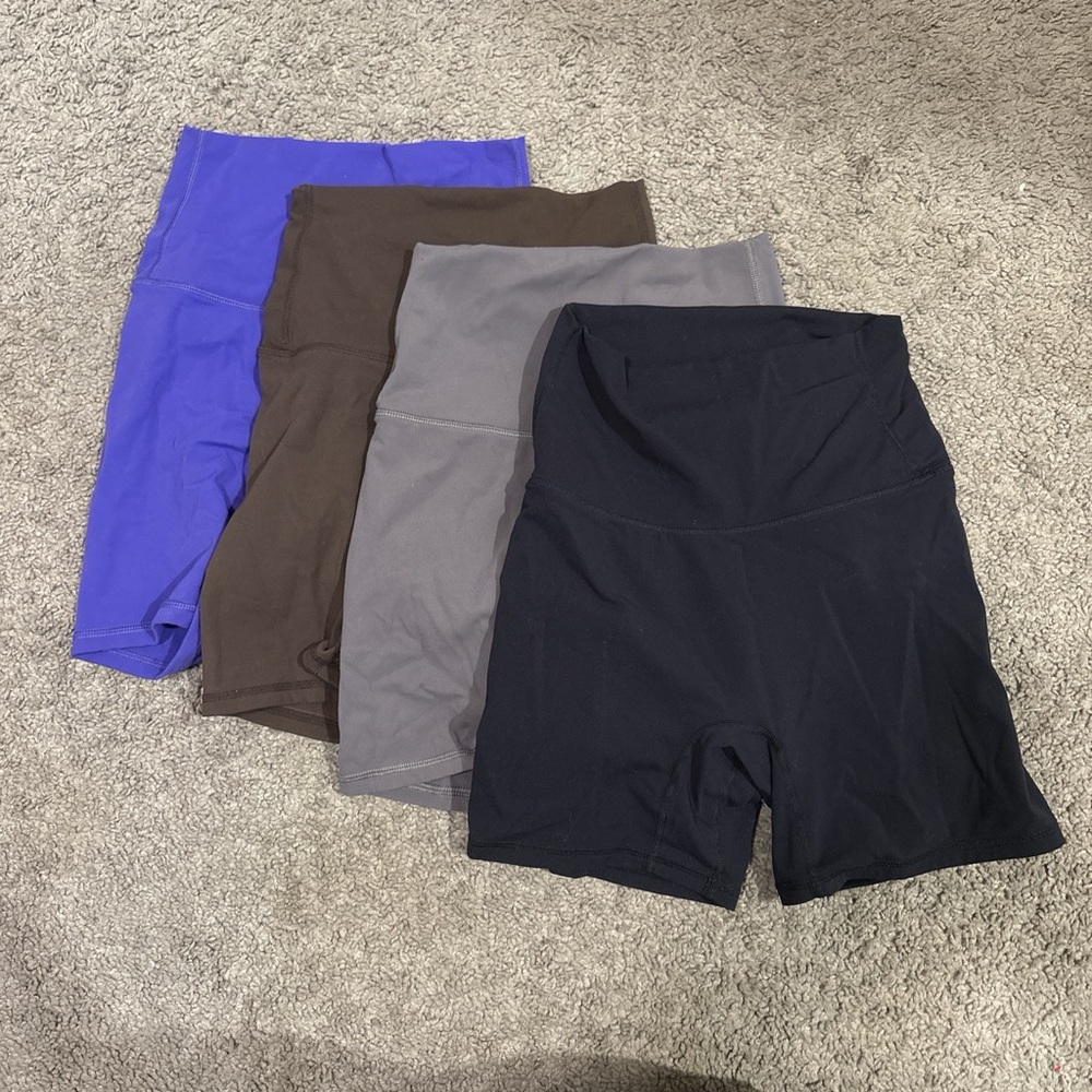 Shein Women's High-Waisted Shorts - Black, Gray, Brown, Purple